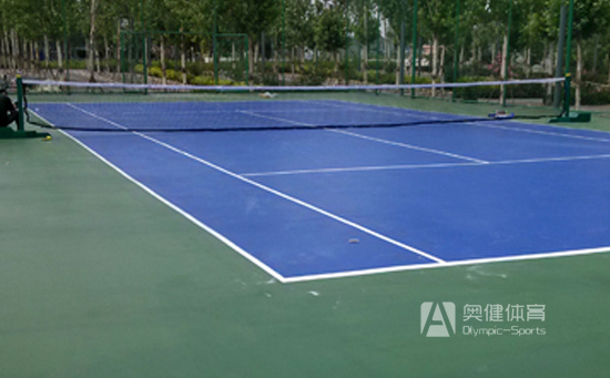 北京网球场丙烯酸施工工程案例之百望山森林公园