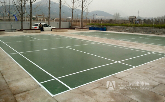 北京户外羽毛球场塑胶施工工程案例之房山规划局