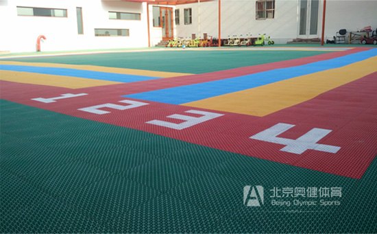 北京悬浮拼装地板工程案例之平谷纸飞机幼儿园地板