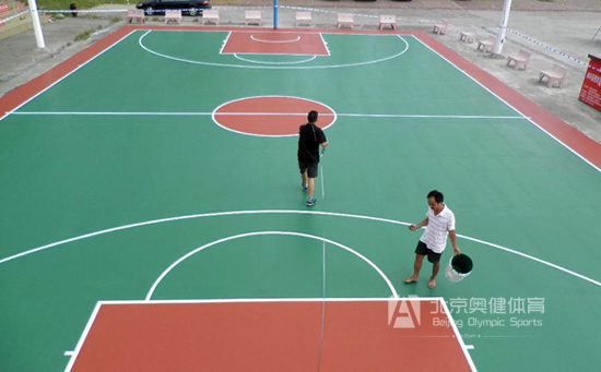 篮球场塑胶地面划线技术介绍