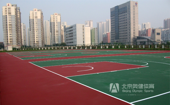 环保塑胶篮球场图片