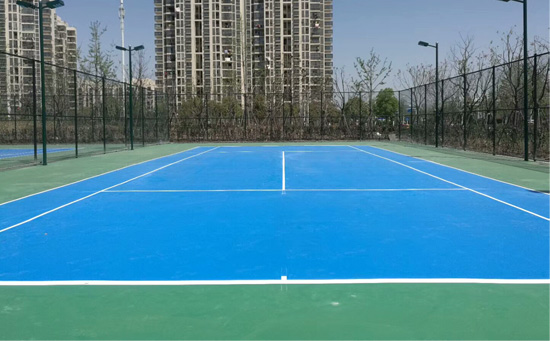 社区塑胶网球场地面图片