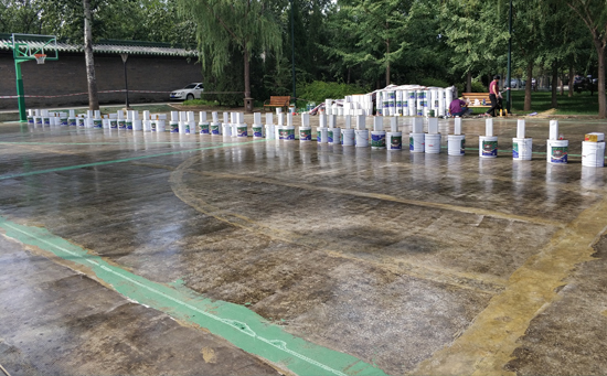 硅pu篮球场材料