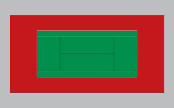 丙烯酸网球场标准尺寸图片